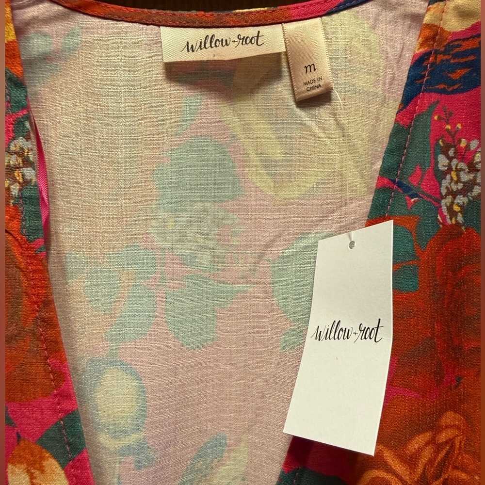 Vibrant Pink Floral Smocked Mini Dress - Picture 4 of 5